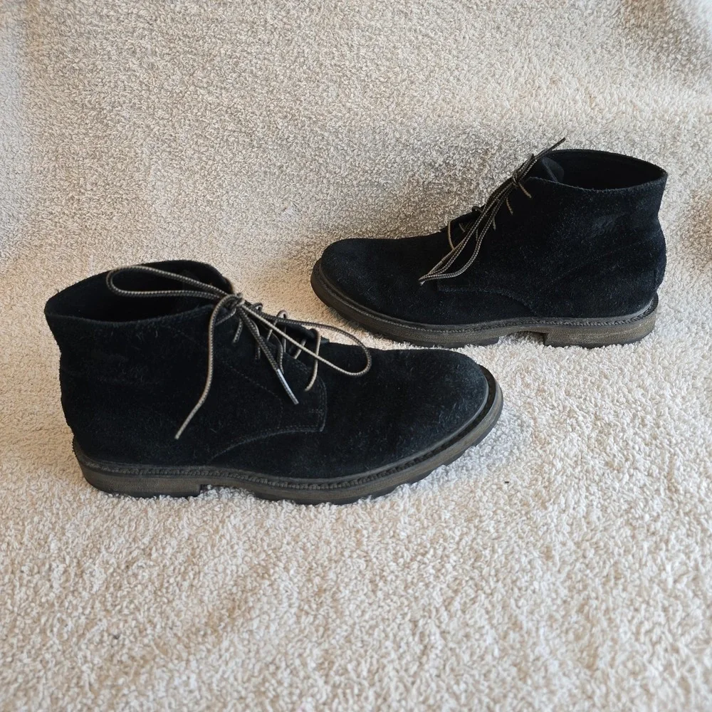 Sorel Men's Black Ankle Boots Madson II Chukka Suede NM2281 Sz 8.5